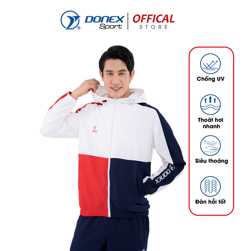 Áo gió thể thao cao cấp nam DONEXSport MDE-258 cá tính, năng động, khỏe khoắn