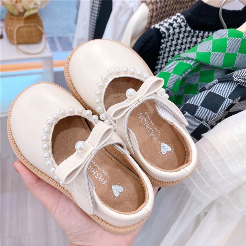 Giày Búp Bê bé gái viền ngọc quai ngang đính 🎀🎀🎀 mềm mại