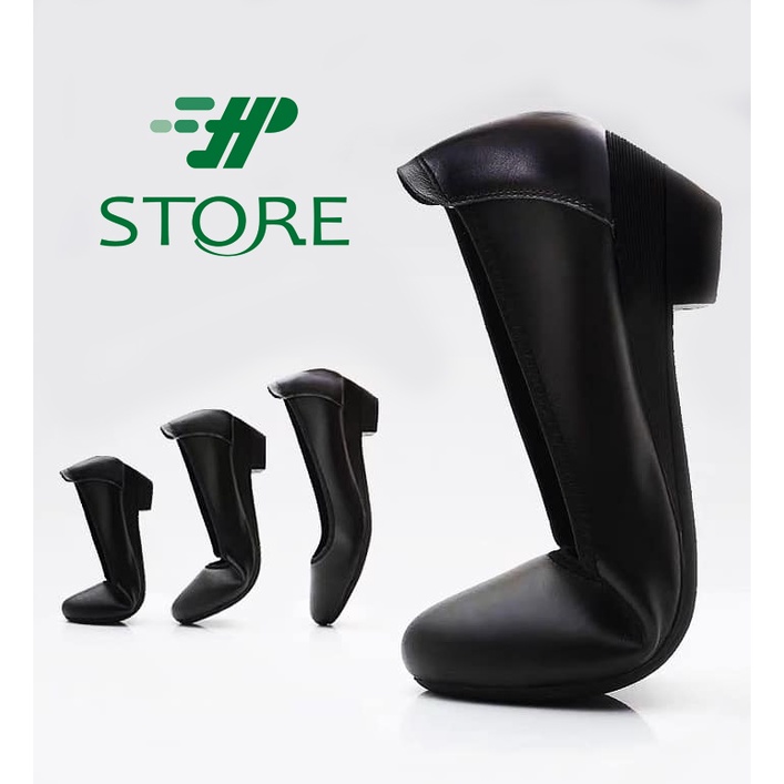 Giày Tiếp Viên Hàng Không  Nữ Công Sở Văn Phòng Mũi Tròn Gót vuông HP STORE