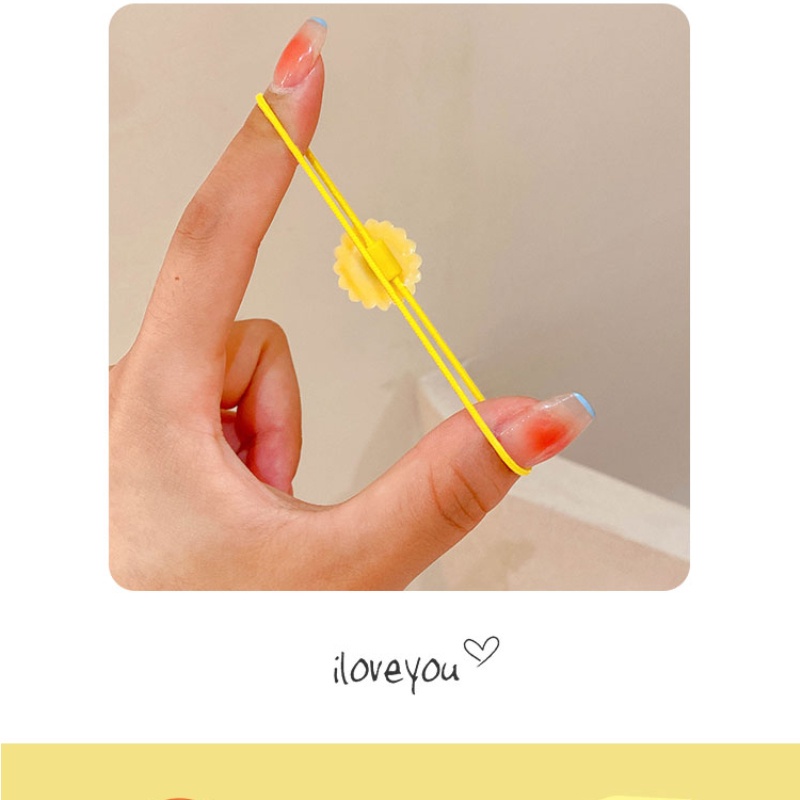 Dây Buộc Tóc Cao Su Họa Tiết Hoa Dễ Thương Phong Cách Hàn Quốc Cho Bé