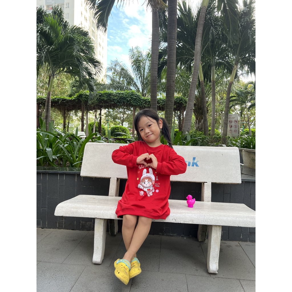 Áo Sweater Gia Đình Familylove- Mẫu Áo Gia Đình Chibi Phi Hành Gia Super Dad/mom/boy/girl Chất Nỉ Da Cá Cotton 100%