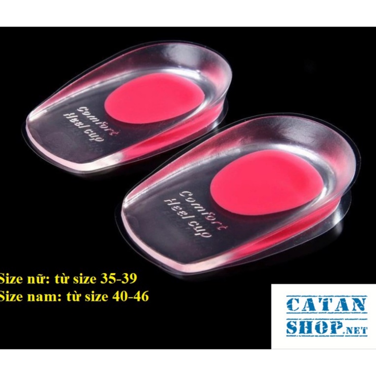Lót giày tăng chiều cao silicon 1.5cm bảo vệ gót chân, phòng ngừa, giảm đau gai gót chân, chai chân GD240-LGiayBVKD