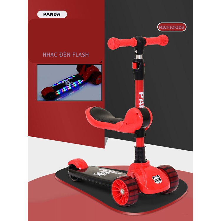 Xe trượt scooter 3 in 1 3 bánh phát sáng có đèn có nhạc cho bé