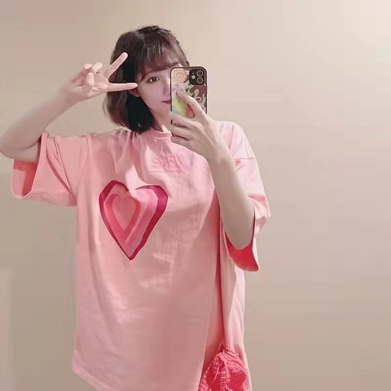 NRVP Áo Thun Unisex Mùa Hè Dáng Suông Tay Cộc Phong Cách Hàn Quốc Cho Nam Nữ