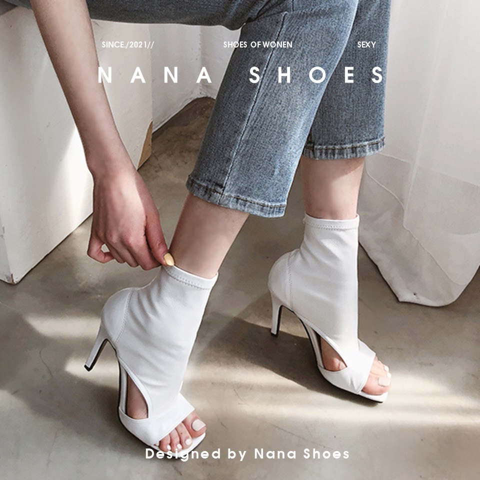 Bốt Nữ Cao Cổ Cao 7 Phân Mũi Nhọn Siêu Sang Boot Thời Trang Nữ Hở Mũi Mã M2- Nana Shoes
