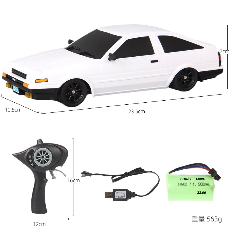 Xe ô tô điều khiển từ xa Toyota AE86 Lada Drift Car 1/18 đồ chơi mô hình xe hơi drift Nhật Bản huyền thoại AE 86