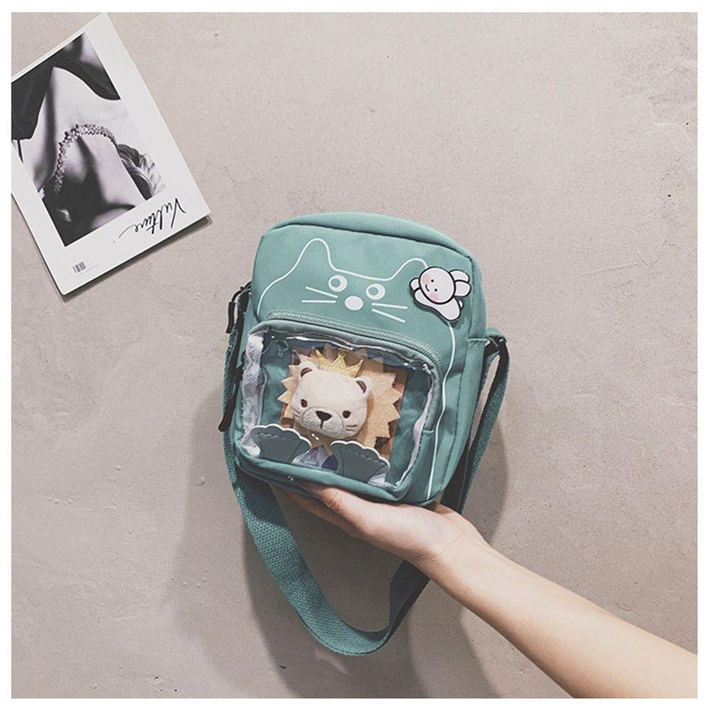 JUNE Túi Tote Đeo Vai Chất Liệu Nylon Họa Tiết Hoạt Hình Cho Nữ