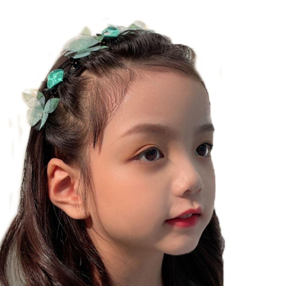 ANEMONE Băng Đô Bện Hoa Chống Trượt Kiểu Hàn Quốc Dễ Thương Cho Bé