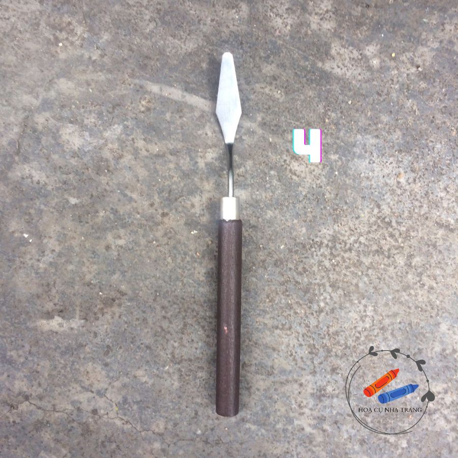 Bay Pha Màu, Dao Trộn Màu, Palette Knife Vẽ Tranh Sơn Dầu Cán Gỗ