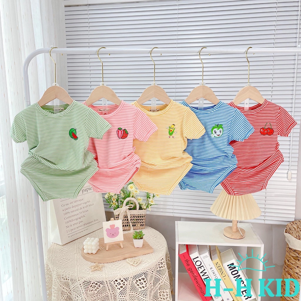 Bộ Minky Mom DỆT SỌC Cotton Lạnh quần chip Cho Bé Gái Bé Trai, Đủ Màu