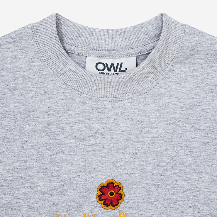 Áo thun nữ Owlbrand Flower/Xám