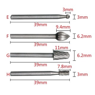 Set 10 Mũi Khoan Cắt Chạm Khắc Gỗ HSS Dremel