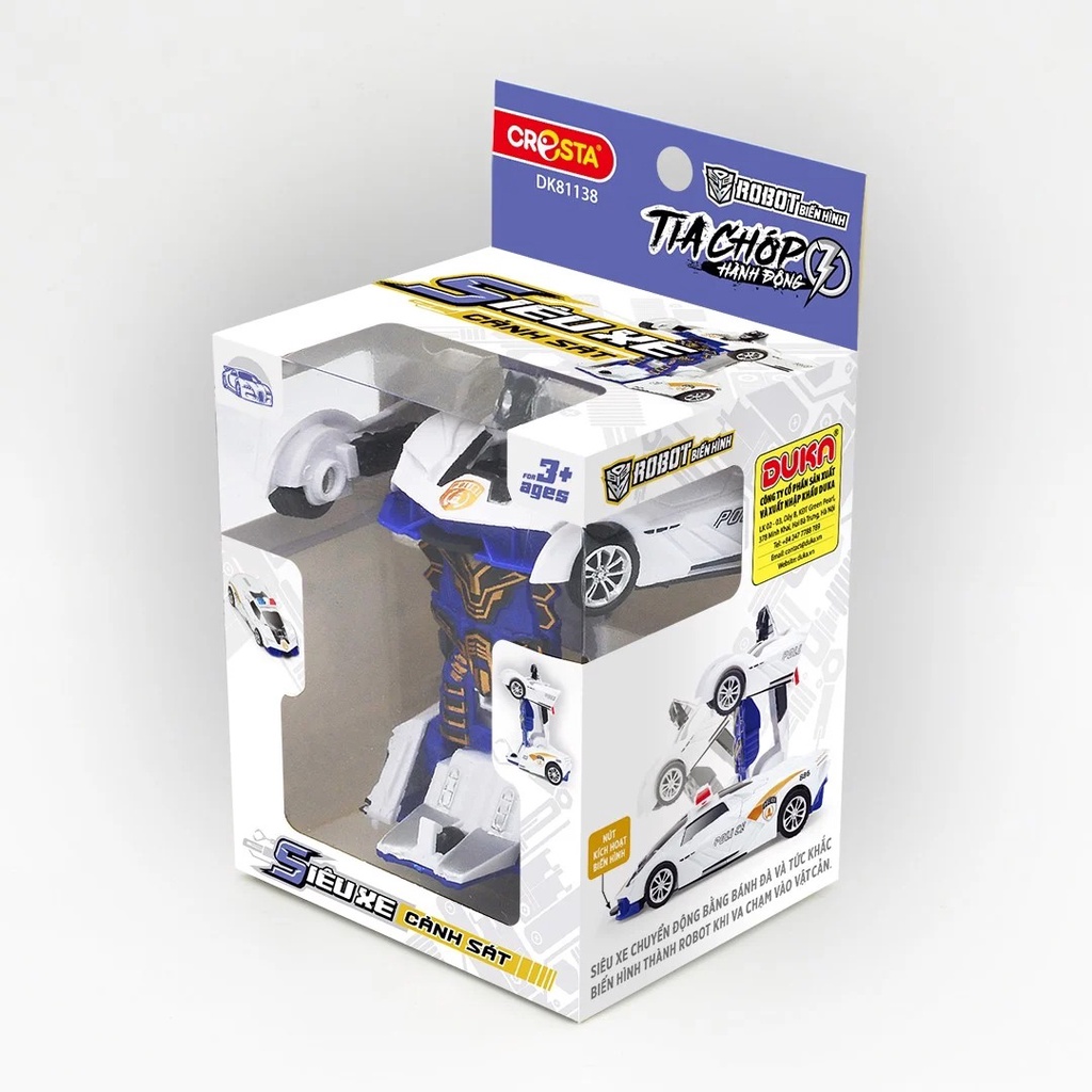 Đồ chơi Duka: Robot Biến Hình Siêu Xe Cảnh Sát
