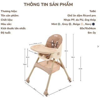 Ghế Ăn Dặm Tobe In Hình