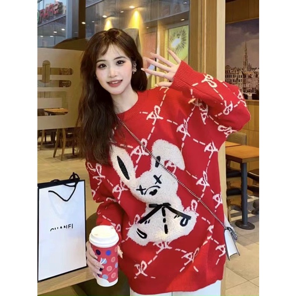 Áo len thỏ xù cute, hàng QCCC