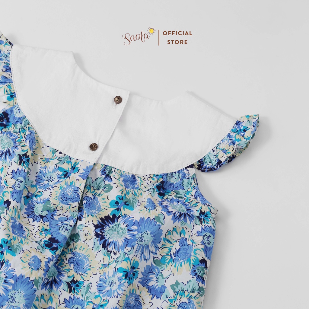 Váy Bé Gái Chất Cotton Hoa Liti Thoáng Mát Dễ Thương - LAYLA DRESS - DRC019 - SAOLA KIDS CLOTHING