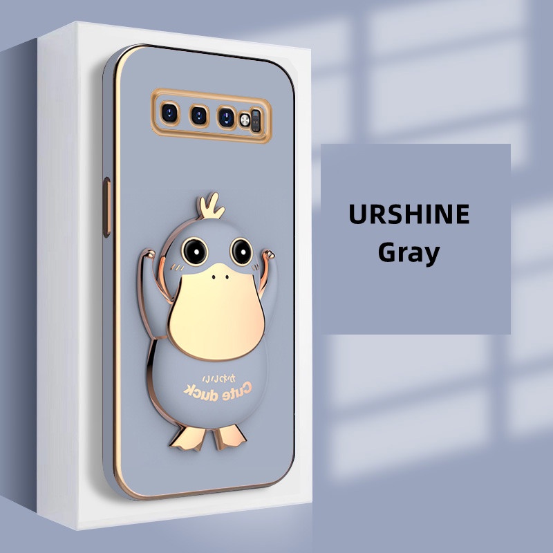 Ốp Điện Thoại Có Giá Đỡ Hình Vịt 3D Thời Trang Cho Samsung Galaxy S10 S9 Plus S10e Note 9 8 S10 Lite