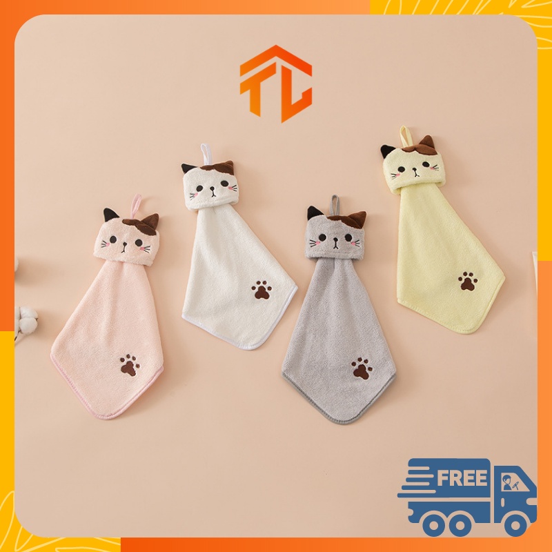 ⭐️KHĂN LAU TAY  CÓ MÓC TREO-SIÊU THẤM NƯỚC HÌNH THÚ CƯNG