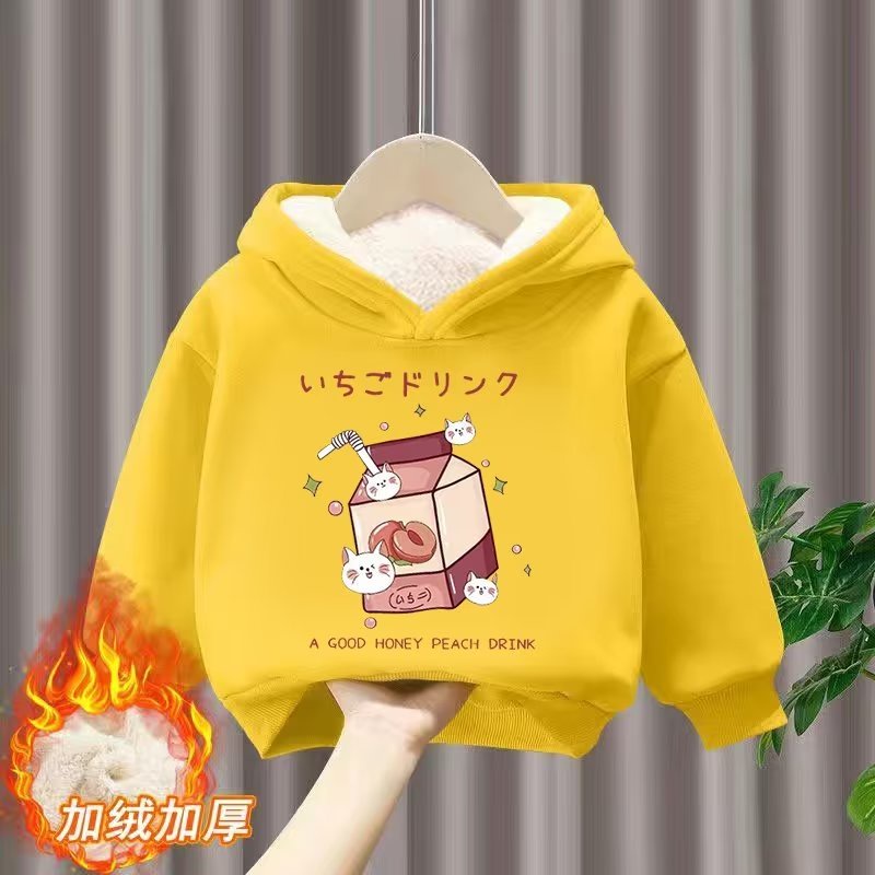 Áo Hoodie Tay Dài Dáng Rộng Thời Trang Mùa Xuân Cho Bé Gái