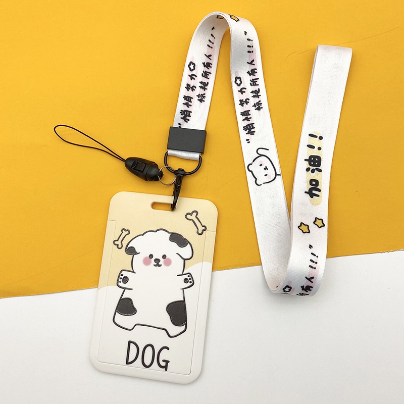 Dây Đeo Thẻ Bảng Tên Sinh Viên Học Sinh Nhân Viên Văn Phòng Thẻ Từ Xe Buýt Card Móc Gắn Chìa Khóa Điện Thoại [CAT &amp; DOG]