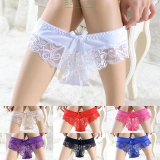 Sexy female lace hollow out see-through thong triangle T-pants underwear panties#BBHOOD
