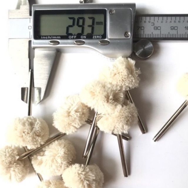 Chổi đánh bóng bằng len mềm 25 mm cán 3mm/2.35mm