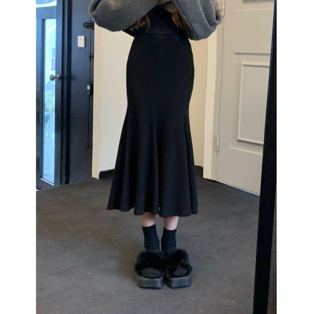 Bộ Áo Cardigan Dệt Kim + Chân Váy Đuôi Cá Phong Cách Trung Hoa Thời Trang Mùa Thu 2023 Mới Cho Nữ