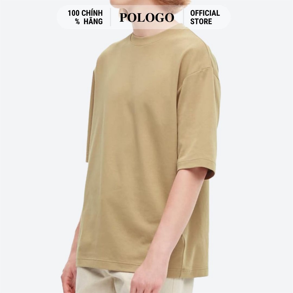 Áo Thun Form Rộng Unisex Trơn Màu Cafe 100% Cotton Chính Hãng