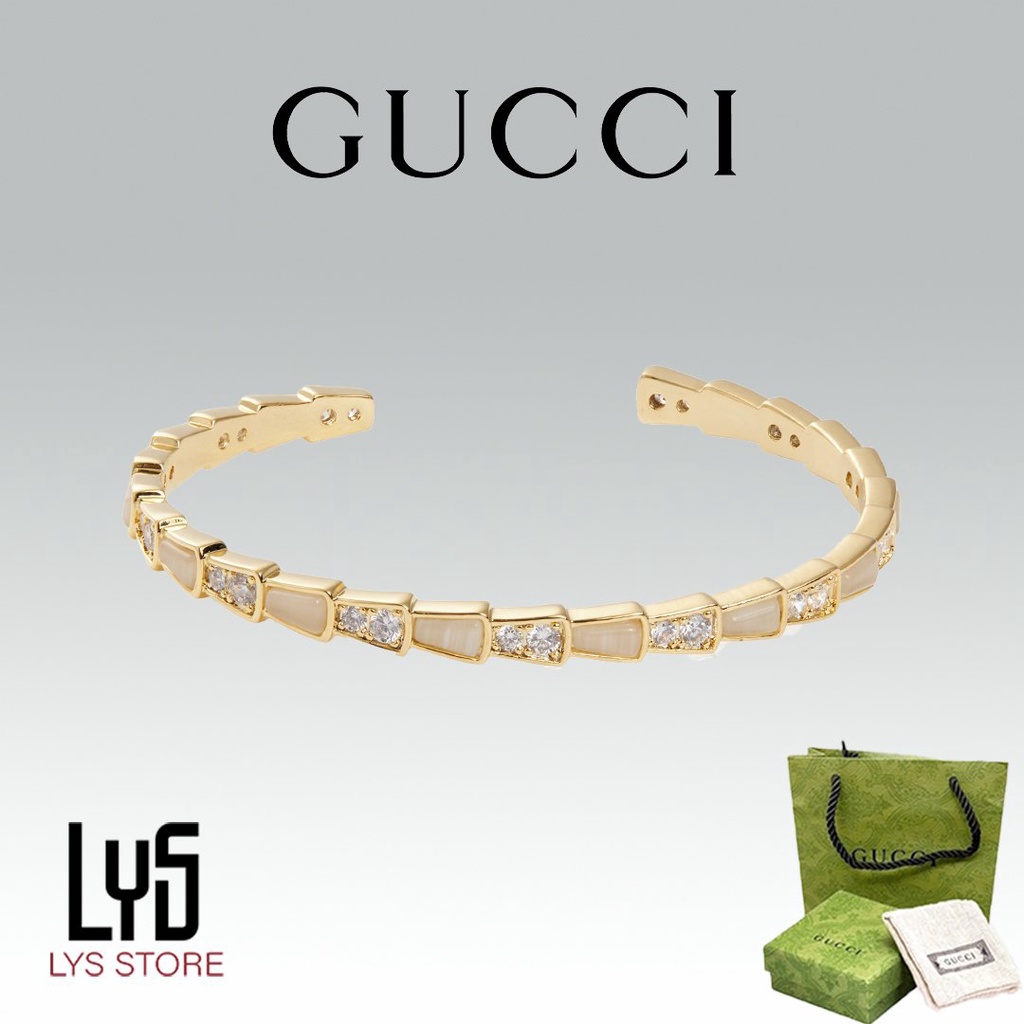 Vòng tay Gucci Serpenti Viper Gold -Vòng tay nữ cao cấp Full box, túi xách