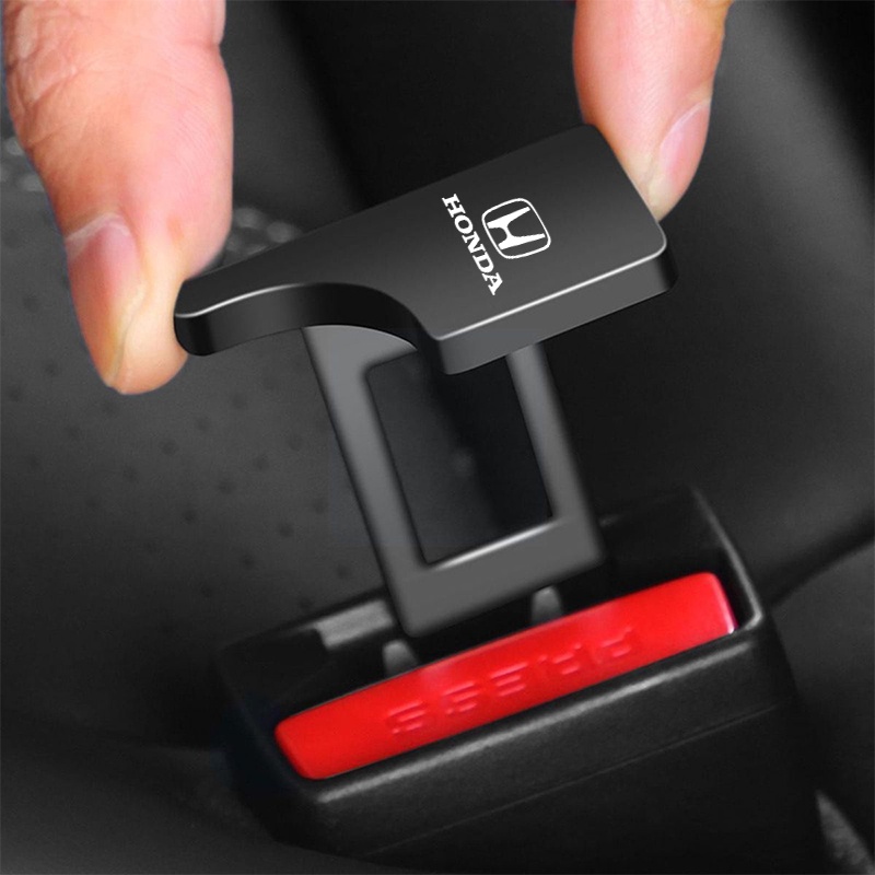 1 Chốt Khóa Dây An Toàn Ẩn In Logo Màu Bạc Chất Lượng Cao Cho Xe Hơi Honda Dio Fit3 Rd1 Civic Binzhi XRV CRV Accord