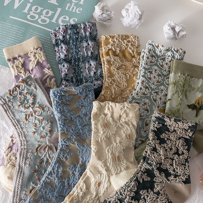 Hàng Có Sẵn#Vớ Dài Trung Bình Dày Dặn Phong Cách Nhật Bản Dễ Thương Thời Trang Xuân Hè Cho Nữ