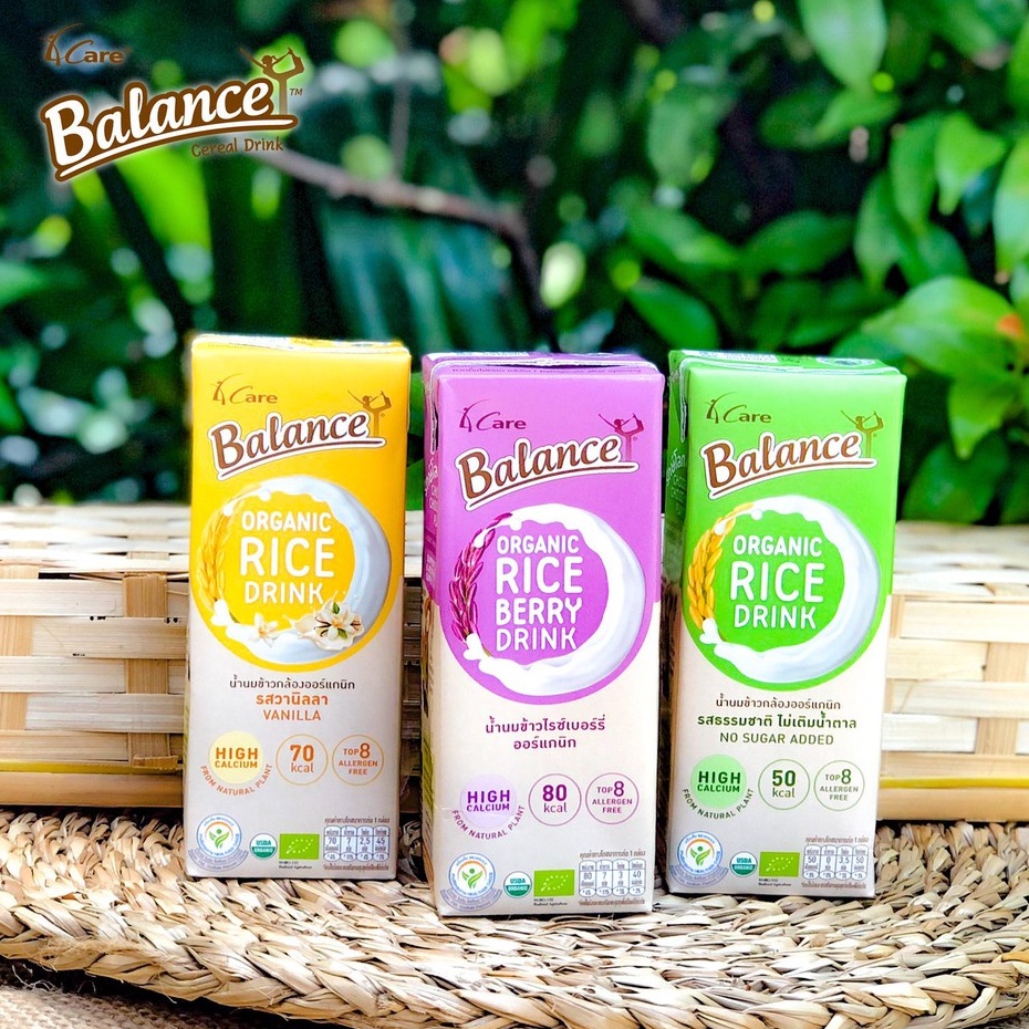 [Lẻ 1 hộp] Sữa gạo hữu cơ Thái Lan 4Care Balance organic 180ml
