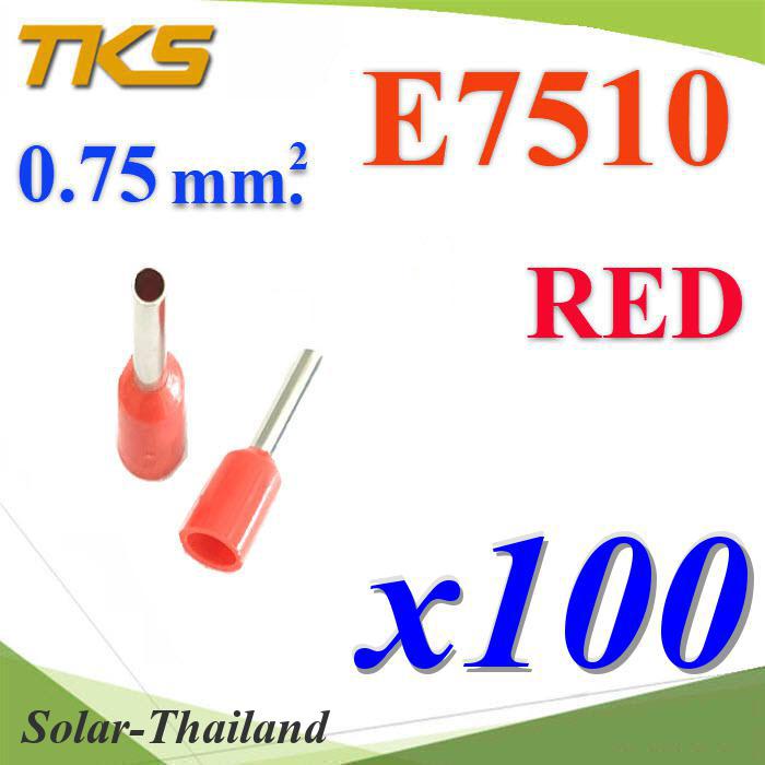 Dây đuôi cá tròn cách nhiệt cho dây 0,75 Sq.mm (ĐỎ 100 miếng) Model E7510-RED