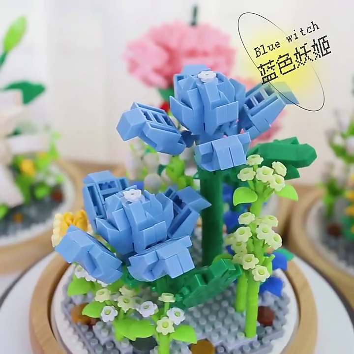 Chậu Cây Cảnh Thiết Kế Sáng Tạo 2022 ​Bộ Đồ Chơi Lắp Ráp Bó Hoa DIY Dành Cho Bé Gái