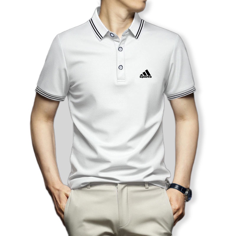 Áo polo Tay Ngắn Màu Trơn Thời Trang Cho Nam Size M-5XL