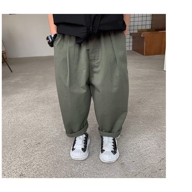 Quần Dài Dáng Rộng Màu Sắc Đơn Giản Thời Trang Mùa Thu Cho Bé Trai