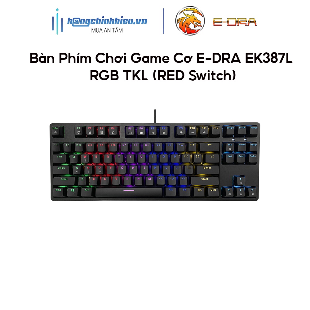 Bàn Phím Chơi Game Cơ E-DRA EK387L RGB TKL