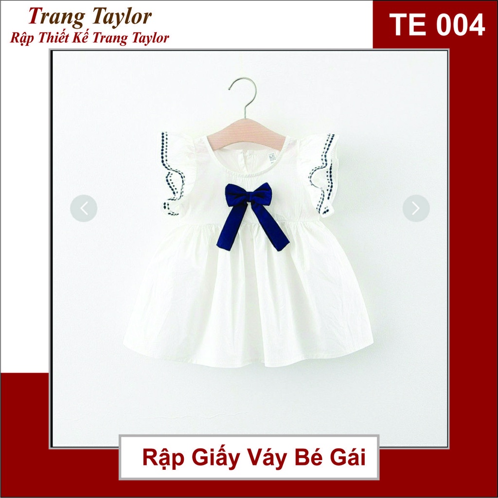 Rập Giấy Váy Trẻ Em TE004 ( Full Size 1 - 5 )