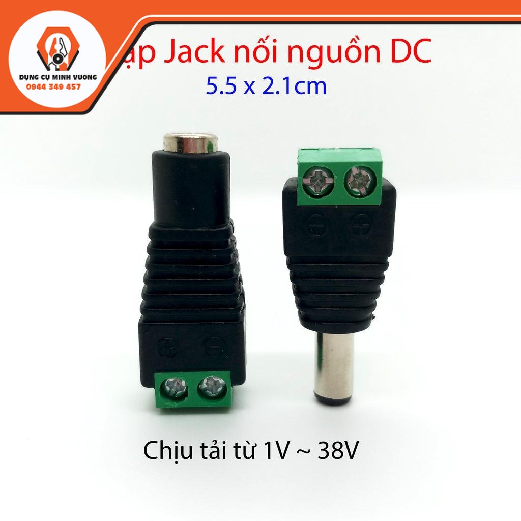 Dc,Jack dc nối nguồn đực - cái,giắc nguồn dc vặn vít nối cấp nguồn thiết bị từ 1v - 40v