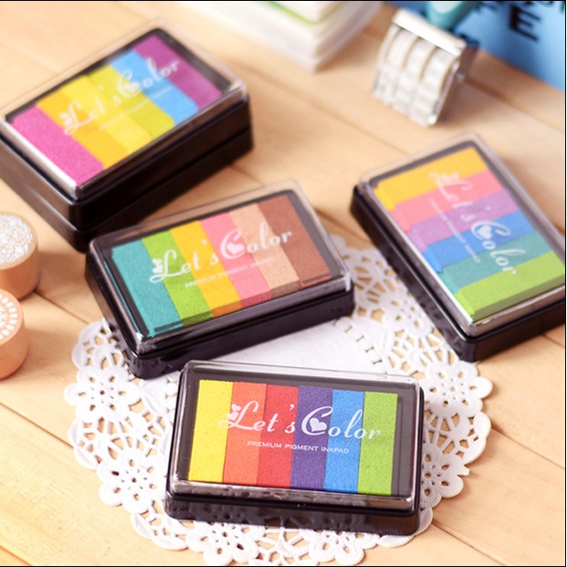 Mực dấu gỗ không phai đa sắc theo từng tone màu để trang trí sổ tay DIY Crafts, Scrapbook, Journal, Diary, Planner HD257