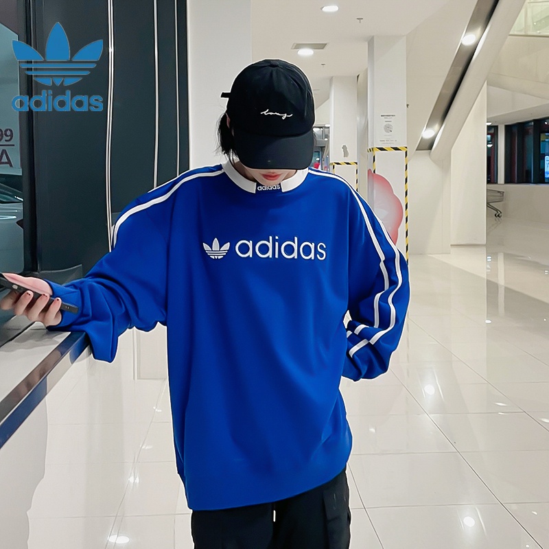 Áo Sweater Thêu logo Adidas Thời Trang Cho Cặp Đôi