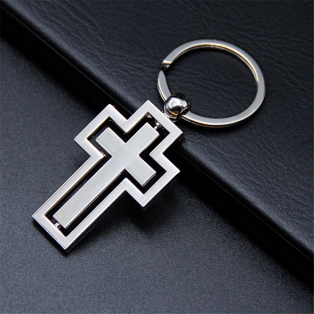 Cross tôn giáo kim loại móc chìa khóa niềm tin tôn giáo kitô giáo chìa khóa đàn ông xe hơi phụ kiện túi mặt dây chuyền