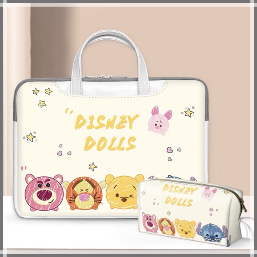 Túi đựng máy tính xách tay 17.3inch 13.3 12 14 15.6inch chống nước họa tiết hoạt hình gấu Lotso