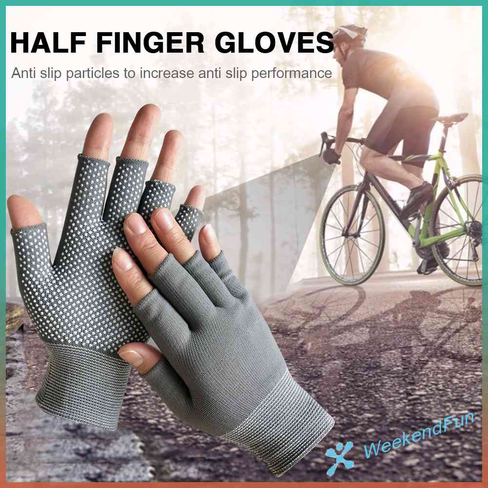 Chúng ta★Găng Tay Nửa Ngón Chống Trượt Khi Đi Xe Đạp, Câu Cá