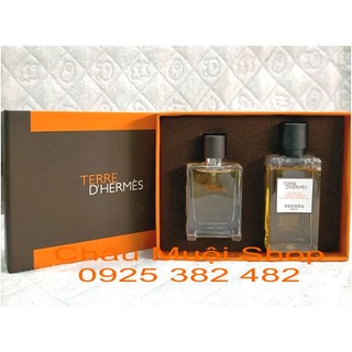 Sét nước hoa mini terre d'hermes + gel tắm gội -edt