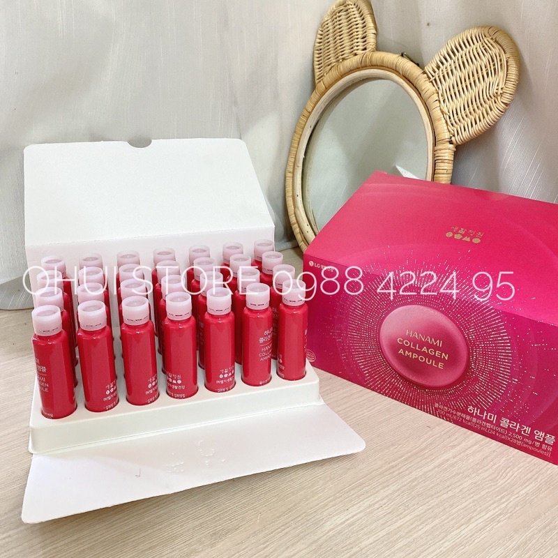 1 hộp nước uống đẹp da cao cấp LG OHUI Hanami Collagen Ampoule 28 lọ - Hàng Chính Hãng công ty LGVina