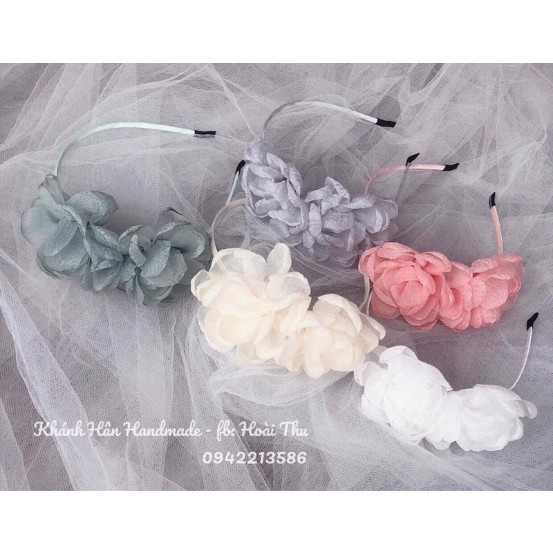Cài tóc hoa lệch full 5 màu dành cho bé ( ảnh thật KH handmade )