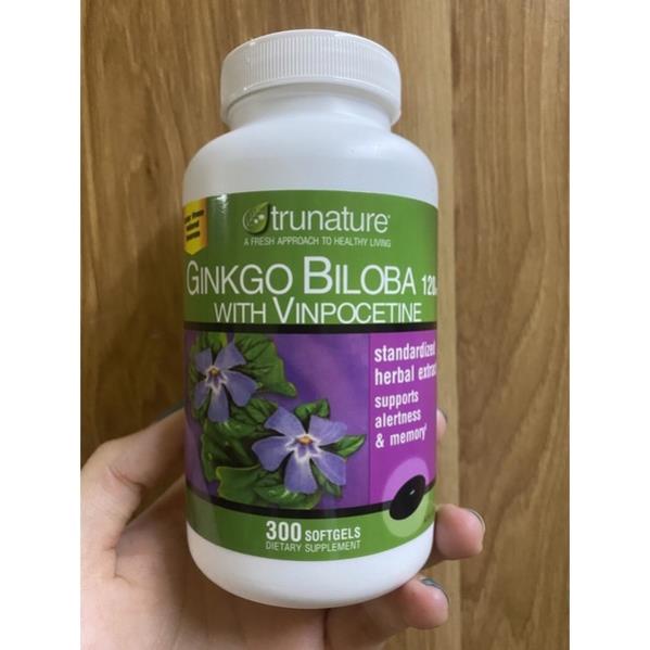 Viên uống bổ não Ginkgo biloba Trunature 340v nhập khẩu chính hãng Mỹ date mới