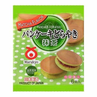 Bánh Pancake Dorayaki Marukyo vị trà xanh/ vị dâu/ truyền thống nhân đậu đỏ 6pcs 310g