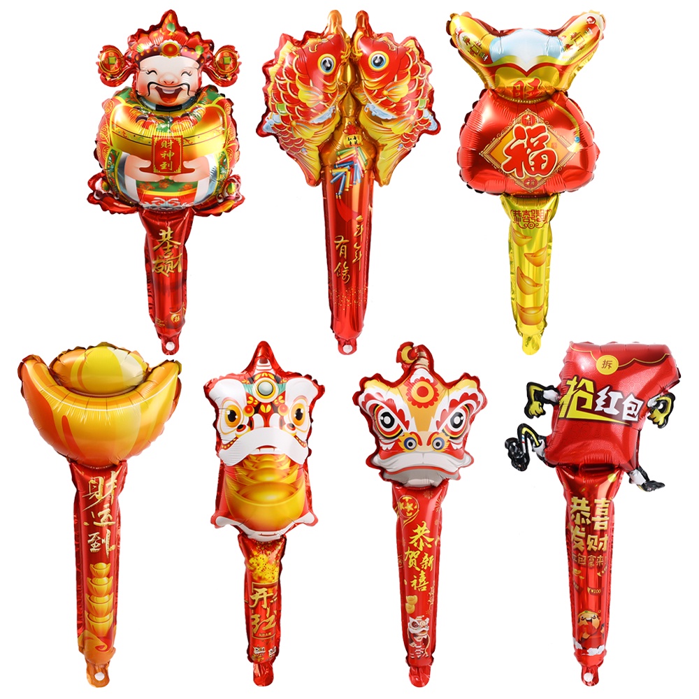 Bong Bóng Màng Nhôm Màu Đỏ Dùng Trang Trí Tiệc Năm Mới